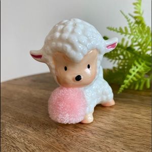 Adorable Vintage Kitschy Sheep Figurine